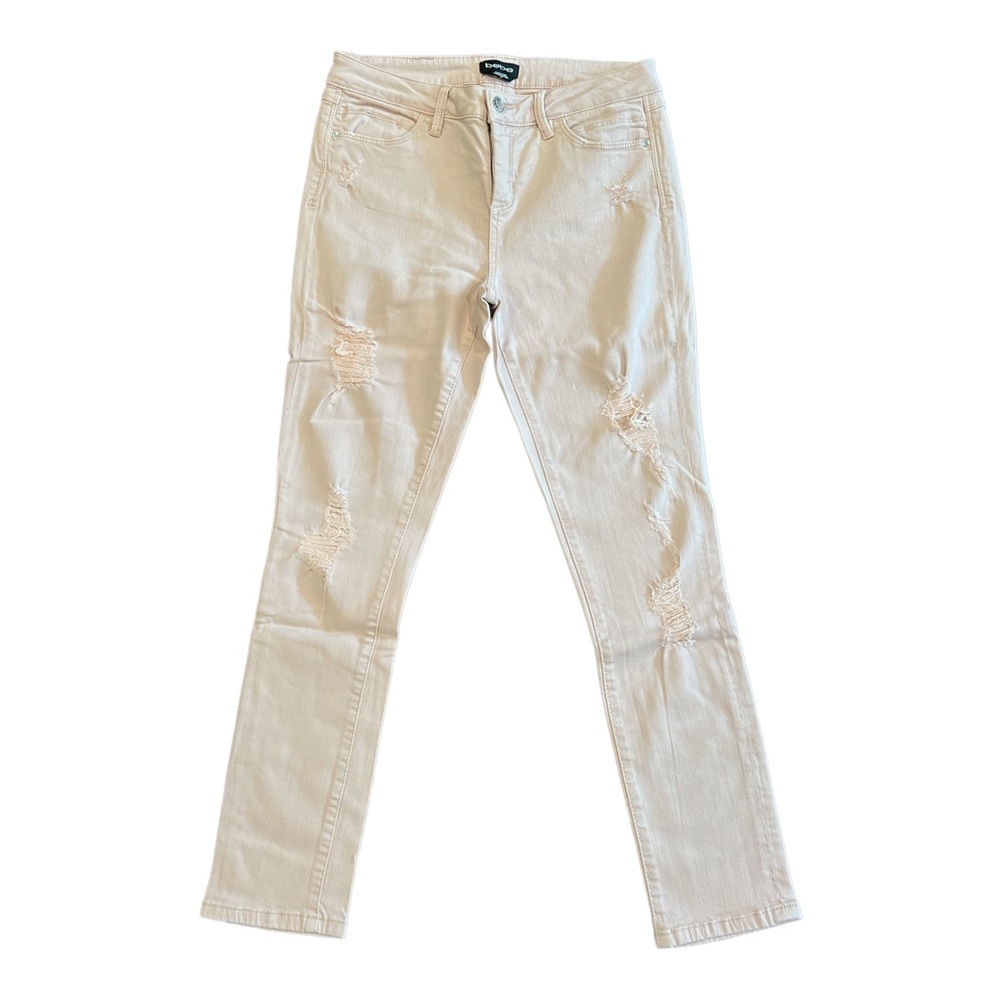Bebe Heartbreaker Natural Skinny Ankle Jeans Light Pink / Mauve